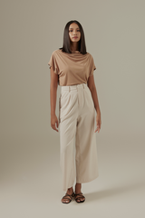 Brenda Wide Leg Pants in Bone