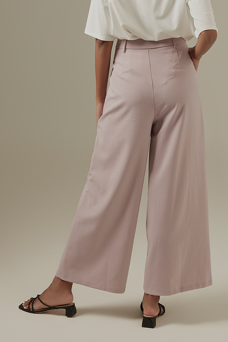 Brenda Wide Leg Pants in Mauve