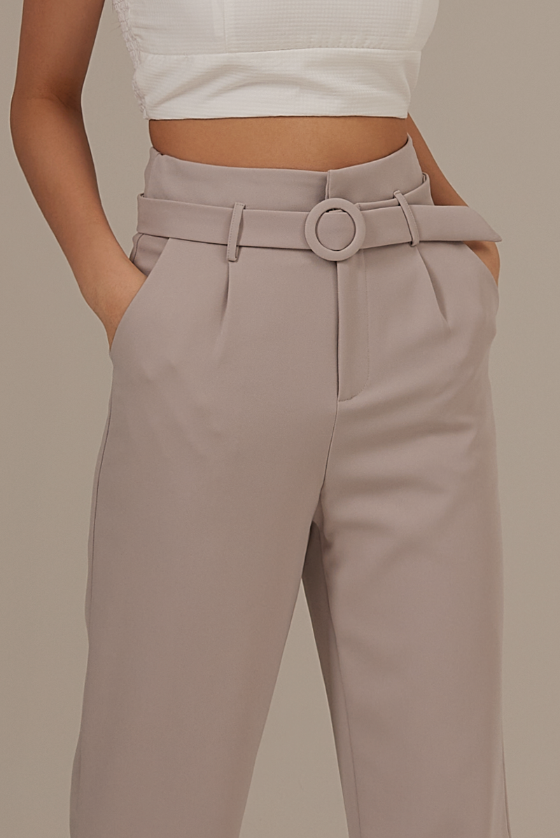 Hermoine Tapered Pants in Light Grey