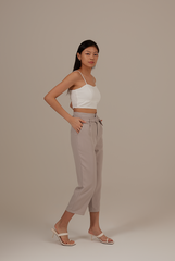 Hermoine Tapered Pants in Light Grey