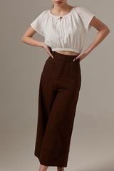 Danna Wide Leg Pants in Chocolate
