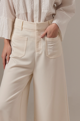 Danna Wide Leg Pants in Cream