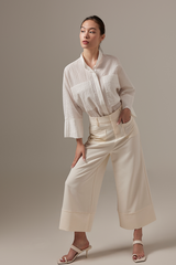 Danna Wide Leg Pants in Cream