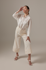 Danna Wide Leg Pants in Cream