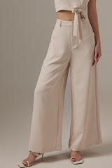 Karyn Wide Leg Pants in Bone