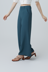 Karyn Wide Leg Pants in Emerald 