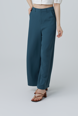 Karyn Wide Leg Pants in Emerald 