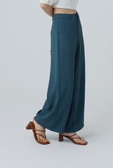 Karyn Wide Leg Pants in Emerald 