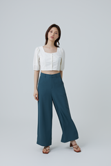 Karyn Wide Leg Pants in Emerald 
