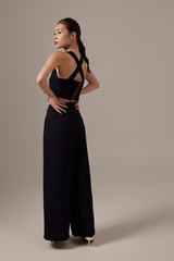 Karyn Wide Leg Pants in Navy Blue