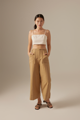 Georgia Cropped Pants in Khaki