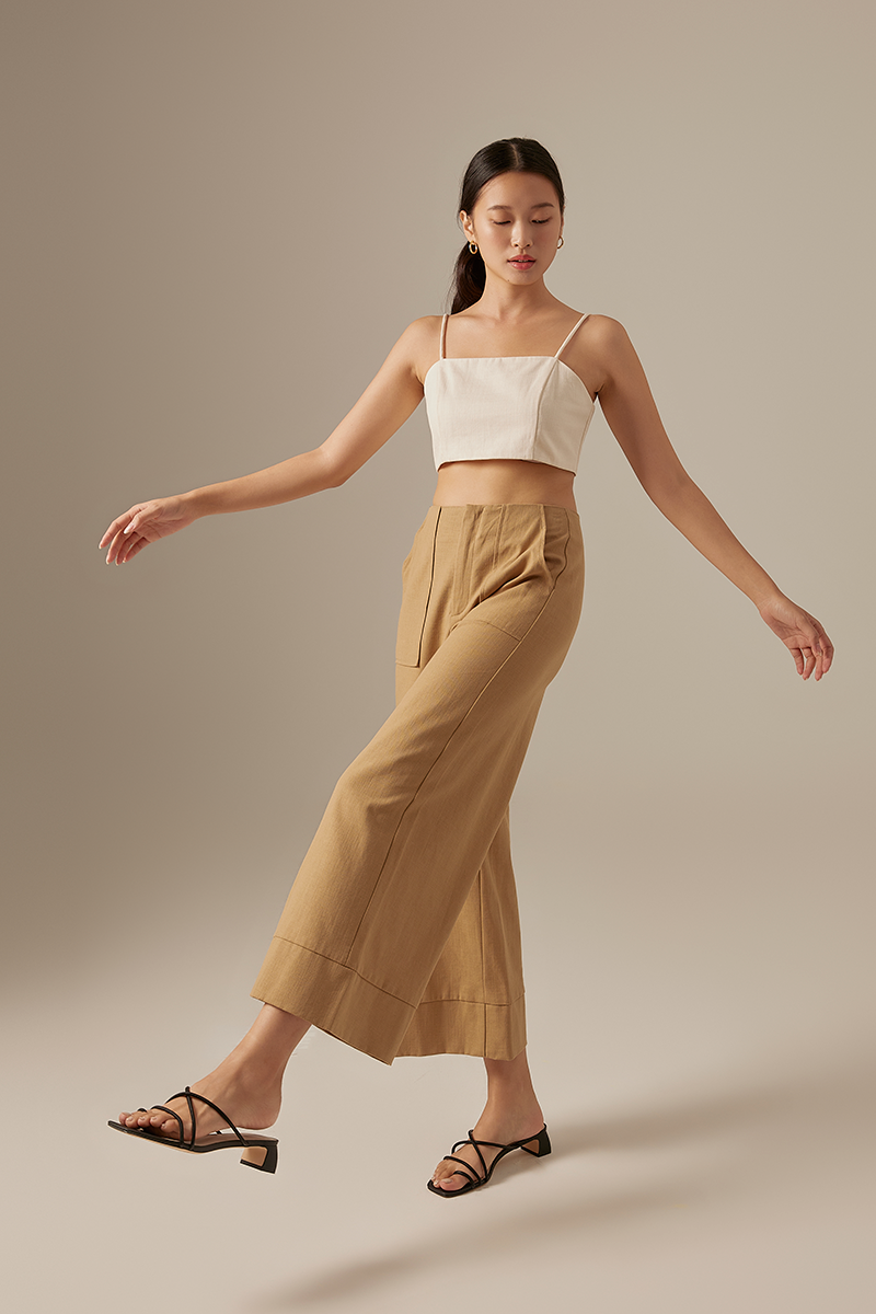 Georgia Cropped Pants in Khaki