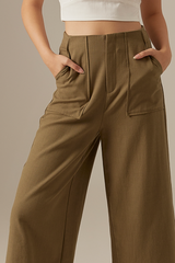 Georgia Cropped Pants in Olive