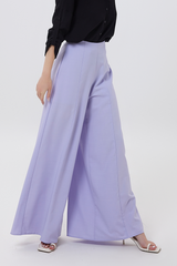 Liza Princess Seam Wide Leg Pants in Lilac
