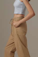Idens Elasticated Pants in Khaki
