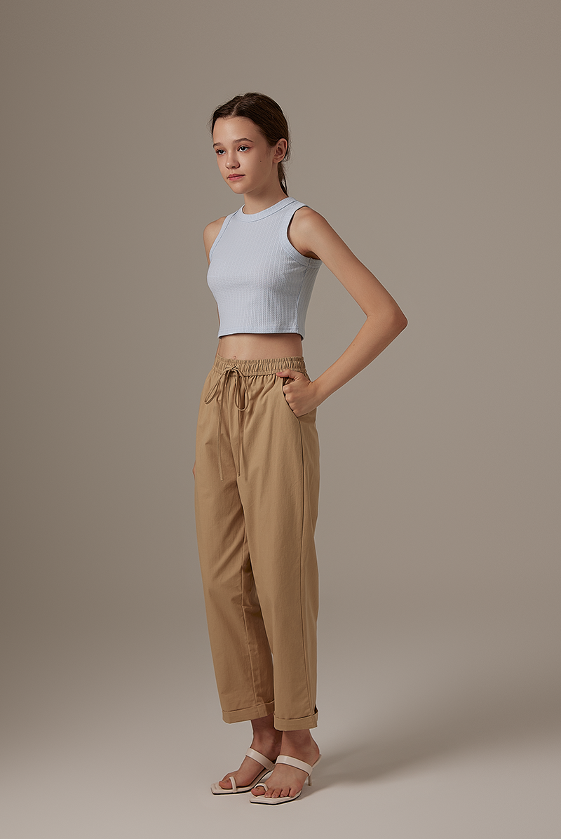 Idens Elasticated Pants in Khaki