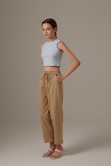 Idens Elasticated Pants in Khaki