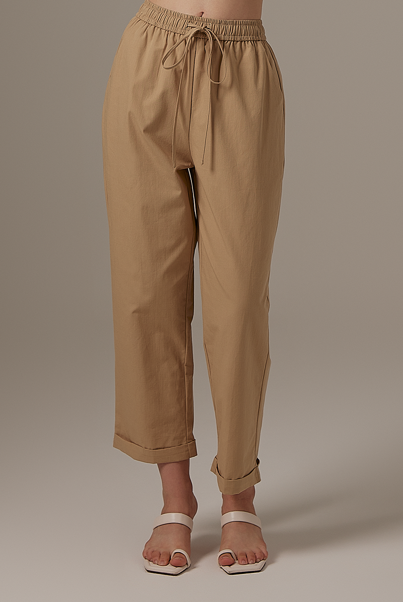 Idens Elasticated Pants in Khaki