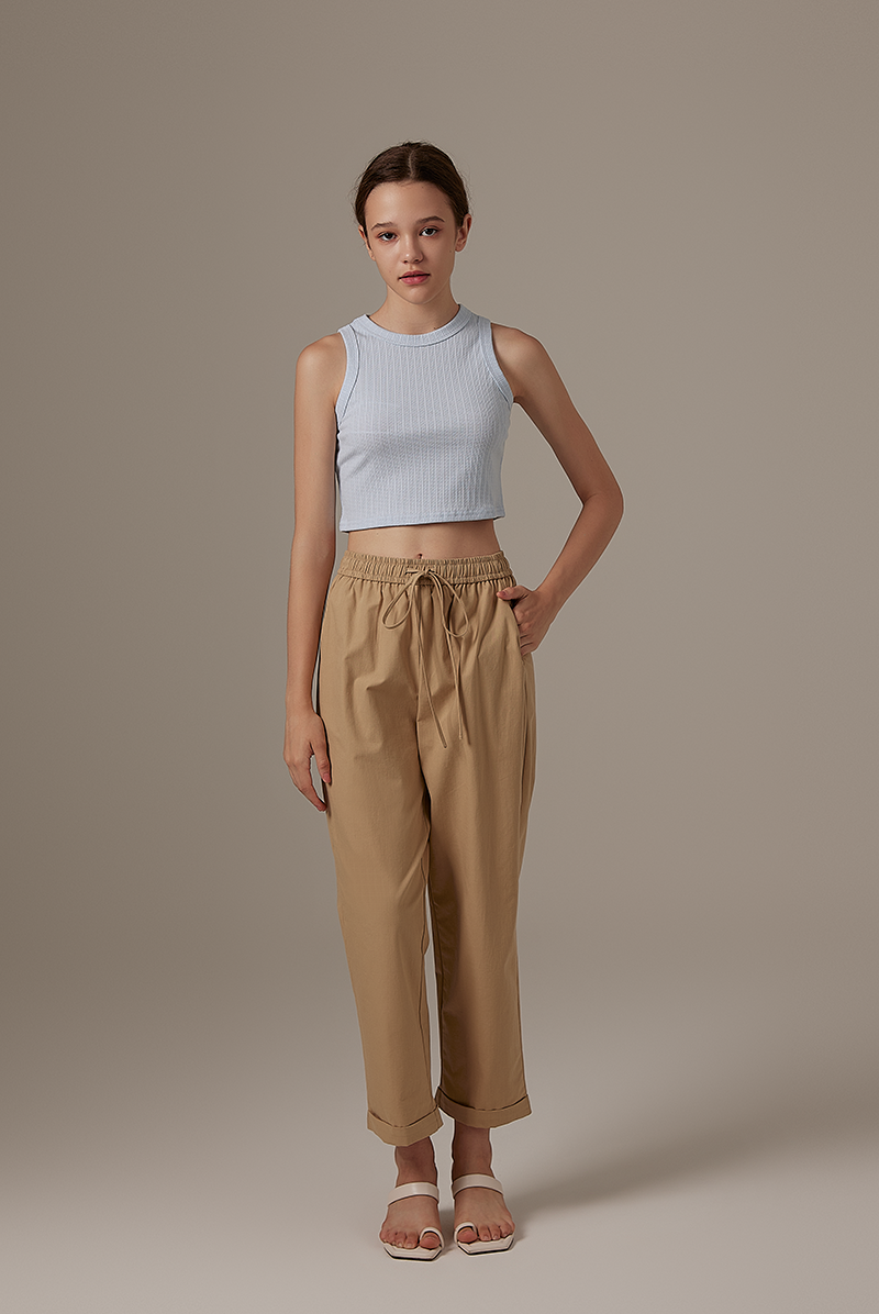 Idens Elasticated Pants in Khaki