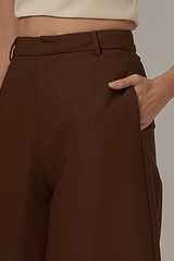 Moira Wide Leg Pants in Chocolate