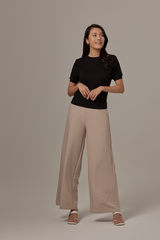 Moira Wide Leg Pants in Truffle