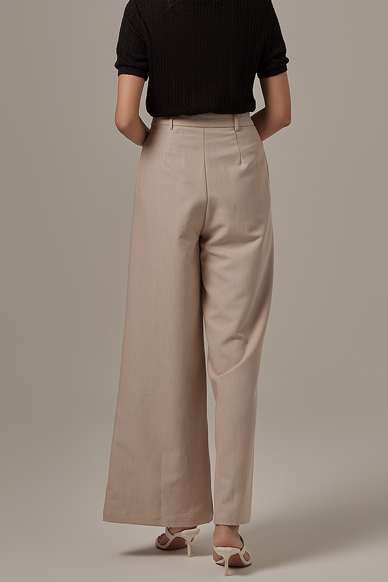 Moira Wide Leg Pants in Truffle