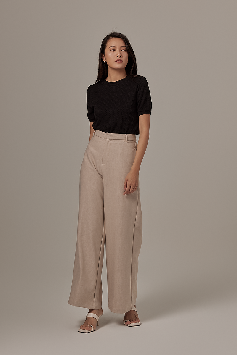 Moira Wide Leg Pants in Truffle