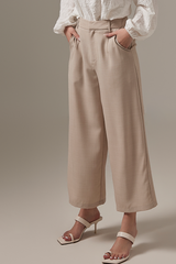 Skylar Ankle Length Culottes in Beige