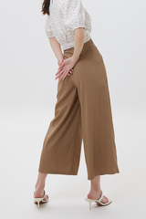 Skylar Ankle Length Culottes in Coffee