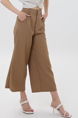 Skylar Ankle Length Culottes in Coffee