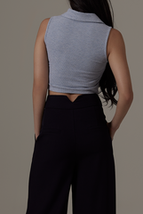 Lesha High Waist Pants in Navy Blue