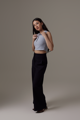 Lesha High Waist Pants in Navy Blue