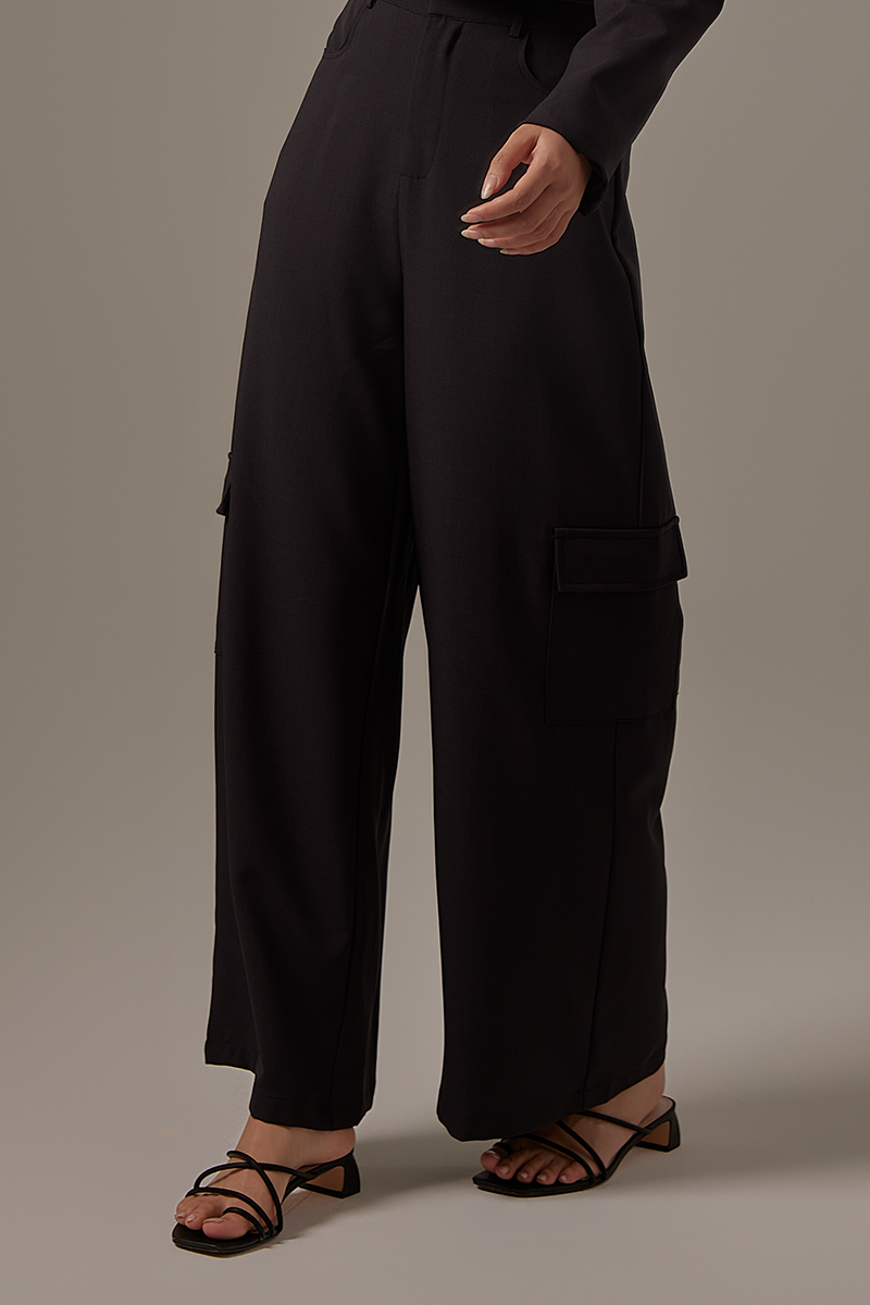 Bernette Cargo Pants in Charcoal