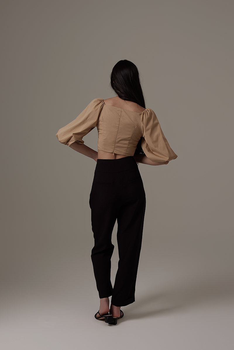 Jerlene Button Down Pants in Black