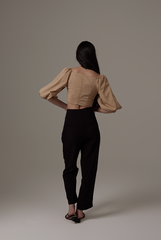 Jerlene Button Down Pants in Black