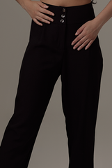 Jerlene Button Down Pants in Black