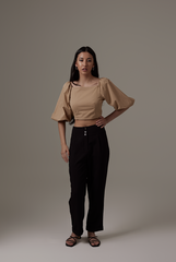 Jerlene Button Down Pants in Black