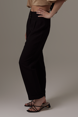 Jerlene Button Down Pants in Black