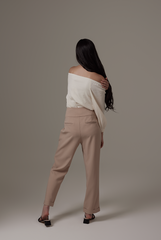 Jerlene Button Down Pants in Khaki