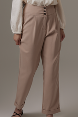 Jerlene Button Down Pants in Khaki
