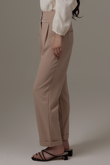 Jerlene Button Down Pants in Khaki