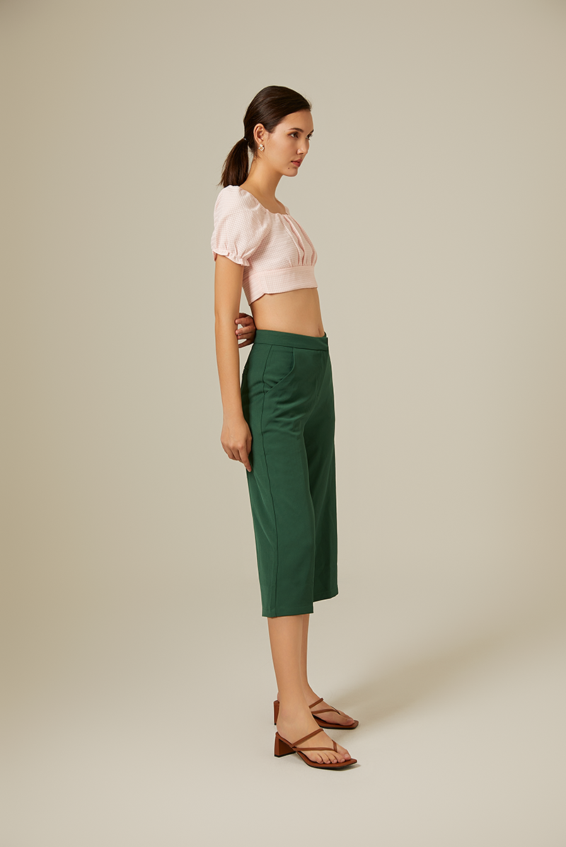 Margot Wide leg Culottes in Forest