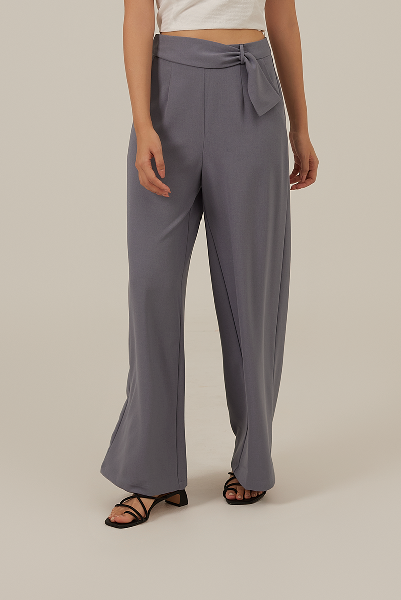 Reina Wide Leg Pants in Denim Blue