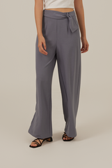 Reina Wide Leg Pants in Denim Blue