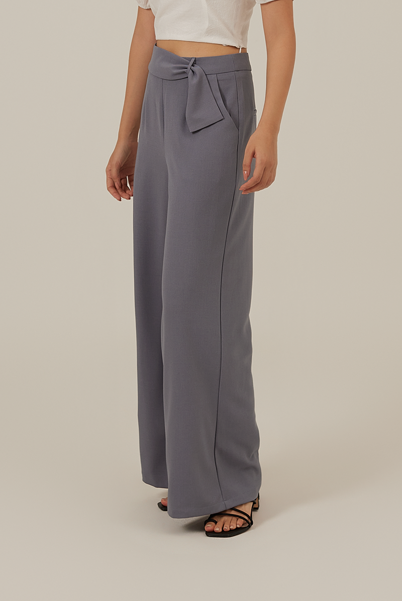 Reina Wide Leg Pants in Denim Blue