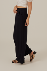 Reina Wide Leg Pants in Navy Blue