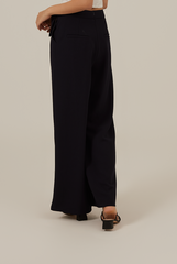 Reina Wide Leg Pants in Navy Blue