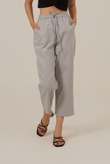 Elmira Drawstring Pants in Dusty Blue