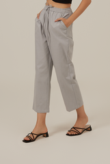 Elmira Drawstring Pants in Dusty Blue
