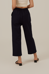 Elmira Drawstring Pants in Navy Blue